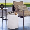thumbnail image 6 of Afterglow 16" Propane Tank Cover Table, Round Tank Container Fits Standard 20 lb Cylinder Bottle Storage Box Hideaway Table, Gas Tank Holder for Outdoor Gas Fire Pits, White, 6 of 6