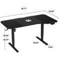 thumbnail image 7 of Vineego L-Shaped Electric Standing Desk 63" Height Adjustable Computer Desk Home Workstation,Carbon Fiber Surface Finish, 7 of 7