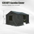 thumbnail image 4 of Domi Outdoor Living 12' x 14' Gable roof Universal Winter Gazebo Cover for Hardtop Gazebos,Enclosed Cover with Sidewalls and Mesh Windows Waterproof,Black, 4 of 6