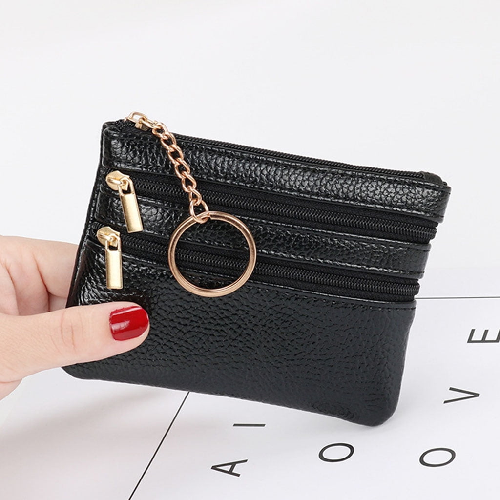 JOYIR Genuine Leather Women Card Holder Wallet RFID Coin Purse Small  Women's Purse Creative Designer Cowhide Money Bag Keychain