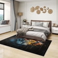 thumbnail image 2 of Lion Rugs for Living Room - 4x5 Rug - Lion Rug - Graffiti Wild Animal Area Rug - Boys Men Lion Head Rugs - Wildlife Black Carpet, 2 of 7