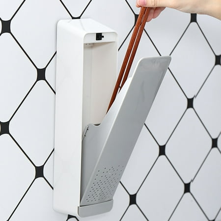 

Home Plastic Chopsticks Cage Wall-mounted Drain Rack Fork Knife Spoon Holder
