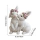 thumbnail image 3 of Easter Bunny Figurine Resin Rabbit Statue White 7.56in Tabletop Decor • Ceramic Look Ornament • Spring Easter Centerpiece for Living Room Bedroom, 3 of 6