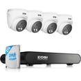 thumbnail image 1 of Restored 5MP PoE Security Cameras System, ZOSI 8CH Security Camera System 2TB HDD, 4pcs 4MP 2.5K HD Weatherproof Outdoor IP Cameras with Audio, Smart AI Human Detection, 100ft Night Vision (Refurbished), 1 of 9