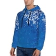 thumbnail image 3 of Sikiie Blue Christmas With Snowflakes Men's Hoodie, Essentials Hoodie, Sweatshirt, Pullover Hooded Sweatshirt for Men-XX-Large, 3 of 7