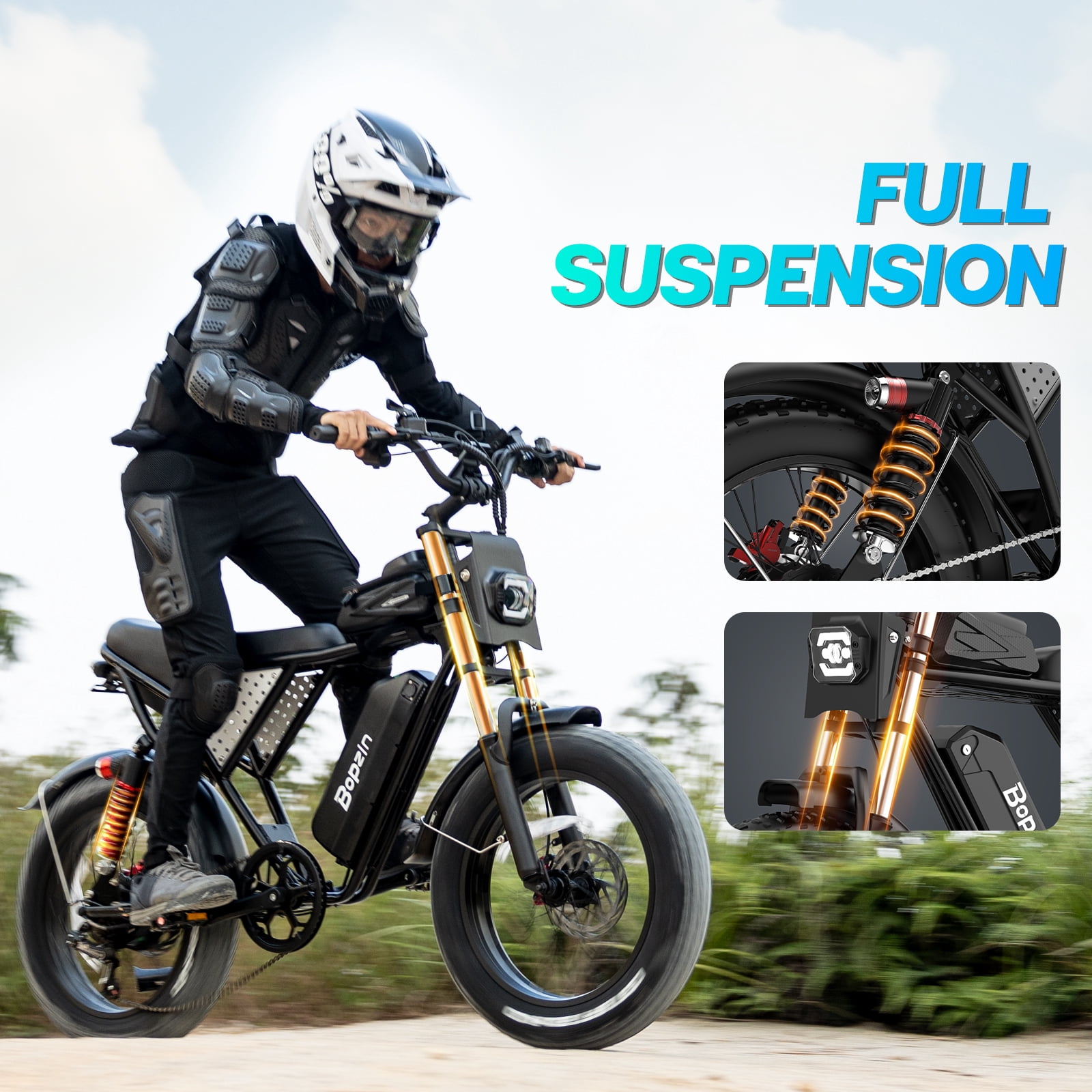 YVY Peak 1500W Electric Bike for Adults, 28mph 48V 20Ah Max 80Miles Electric Bicycle,20" Fat Tire Mountain Bike UL2849
