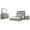 Gray High Gloss - 4-Piece, variant on Ives 4-piece Queen Bedroom Set Grey High Gloss
