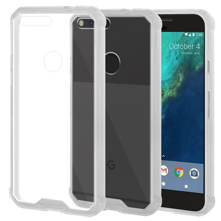 5 Inch Clear Mule SlimGrip Shockproof Hybrid Protective Clear Case with TPU Trim Bumper for Google Pixel 5 Inch Phone - Clear ()