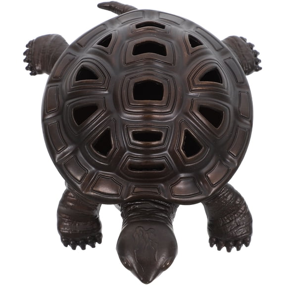 OFFIGAM Lifelike Turtle Statue Retro Iron Alloy Black Office Decor Figurine for Desk or Shelf Display