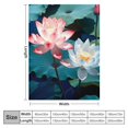 thumbnail image 4 of Fenyluxe Water Lilies Flannel Throw Blanket for Couch Sofa Bed Office Decor All Seasons Super Soft Long-Lasting Blanket 60x80in, 4 of 6