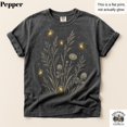 thumbnail image 3 of Firefly and Wildflower Graphic T-Shirt, Cottagecore Lightning Bug Tee, Botanical Garden Nature Lover Shirt, Boho Floral Gift for Women, 3 of 7