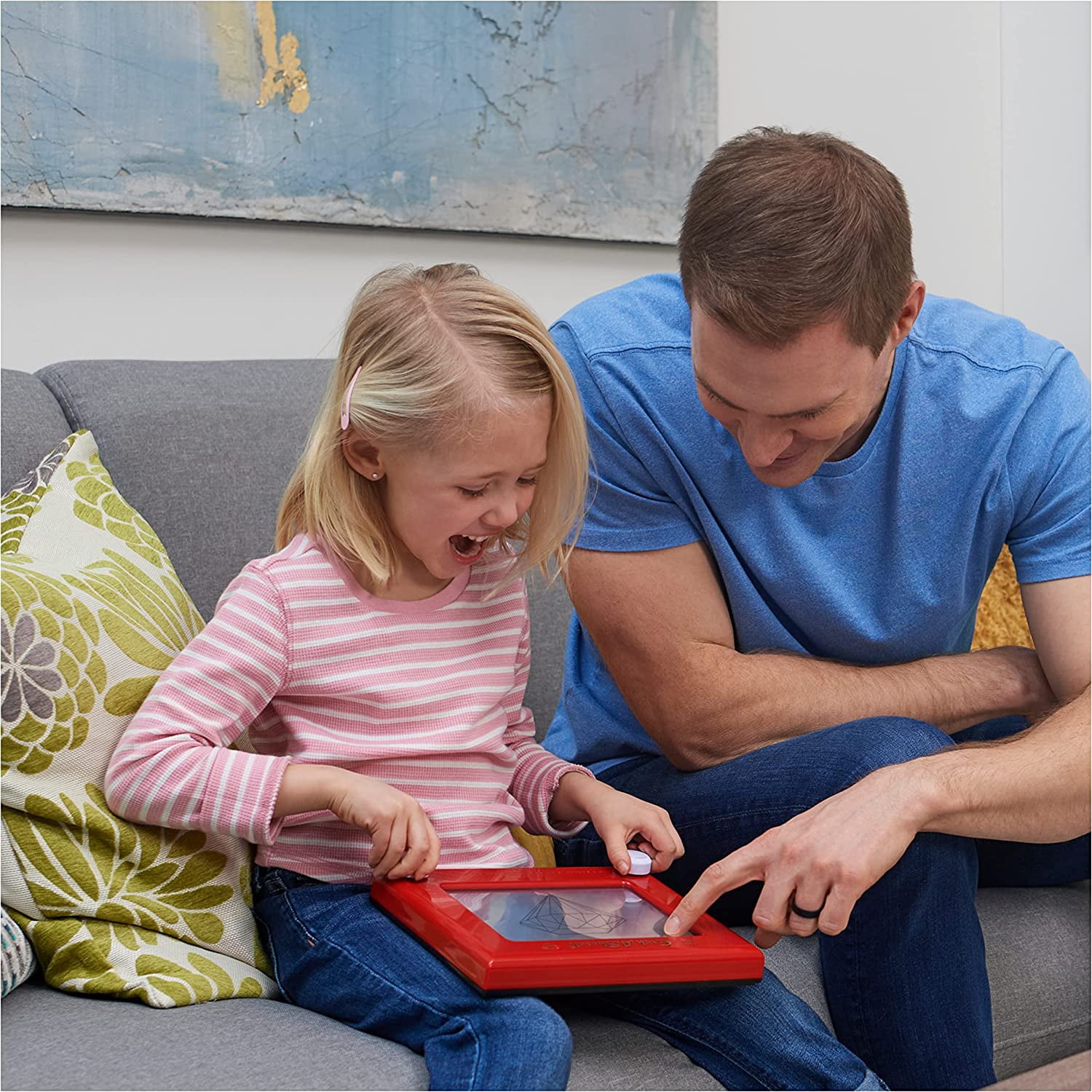 Etch A Sketch Erasable Kids Toy Doodle Tablets, Plastic Red