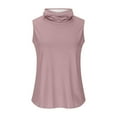 thumbnail image 4 of Clearance under 10$ Sevevn Women‘s’ Summer Casual Solid Color Sleeveless Solid Color Face Mask For Sun Protection Lightweight Tops Sales Today Clearance Pink XXL, 4 of 5
