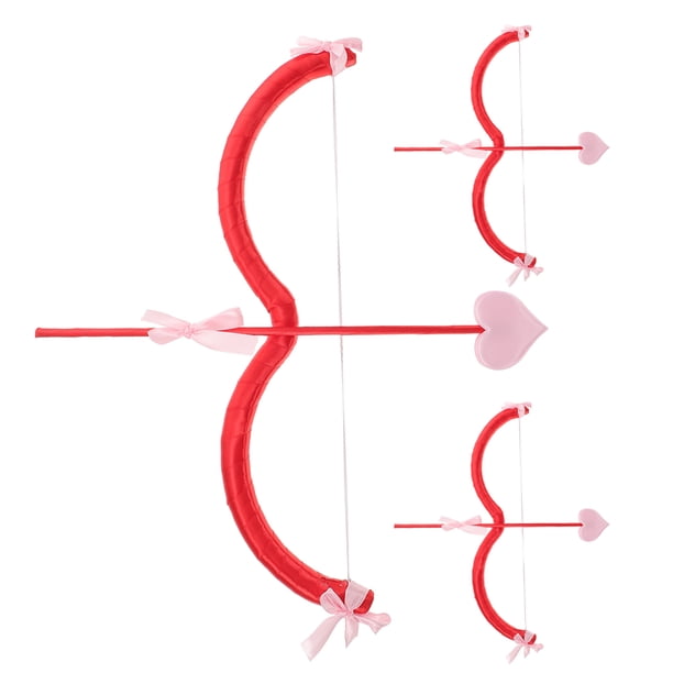 KAKOWELY juegos de arco y flecha de Cupido, accesorio para disfraz de Cupido de San Valentín, accesorio para Halloween, linda flecha y arco pequeños, accesorios para fotos de cosplay para fiestas.
