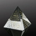 thumbnail image 6 of EOEMY 3Degyptian Scripture Pyramid Paperweight Fengshui Crystal Prism Optical Religion, 6 of 8