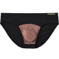 thumbnail image 2 of TANBOM Men's Bulge Enhancing Triangle Thong Bamboo Viscose Underwear Brown XL 1-Pack, 2 of 6