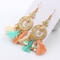 thumbnail image 3 of Ruanlalo Earrings Bohemian Style Exquisite Alloy Tassels Drop Dangle Hook Earrings for Women Black, 3 of 6