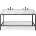 thumbnail image 5 of Modway Kingsley 60" Modern Artificial Marble Bathroom Vanity in Black/White, 5 of 10