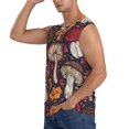thumbnail image 3 of Balery Forest Wild Mushroom Camisetas sin mangas para hombre, absorbe la humedad y protege contra el mal olor.-Small, 3 of 7