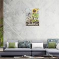 thumbnail image 5 of Farmhouse Wall Art Rustic Sunflower Bathroom Wall Decor Farm Hummingbird Pictures Painting Country Windmill Artwork Old Barn Canvas Home Decor Framed for Bathroom Bedroom Living Room 12"x16", 5 of 6