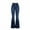 Blue, variant on Miluxas Plus Size Pants for Women,Women Sexy High-waist Wide-legged Pants Teenagers Classic Denim Skinny On Blue S(S)