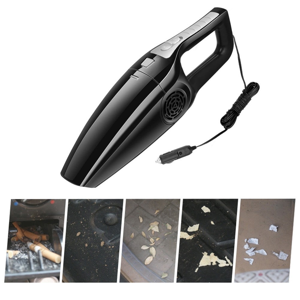 12V120W Suction Car Vacuum Cleaner Wet And Dry Dual Use Powerful Handheld Vacuum Black Fangkenuo