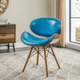 Corvus Madonna Midcentury Teal Accent Chair Dining Chairs, Desk Chairs
