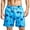 Blue Coconut Tree, variant on Men's Swim Trunks with Lining Quick Dry Summer Funny Print Swimswear Beach Shorts for Men Green Black Leaves Size s