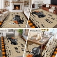 thumbnail image 5 of 5'x8' Area Rugs, Brown Halloween Indoor Outdoor Area Rug for Living Room Bedroom, Gnomes Truck Pumpkins Orange Plaid Washable Bathroom Rugs Kitchen Floor Carpet Mats Home Decor Aesthetic, 5 of 8