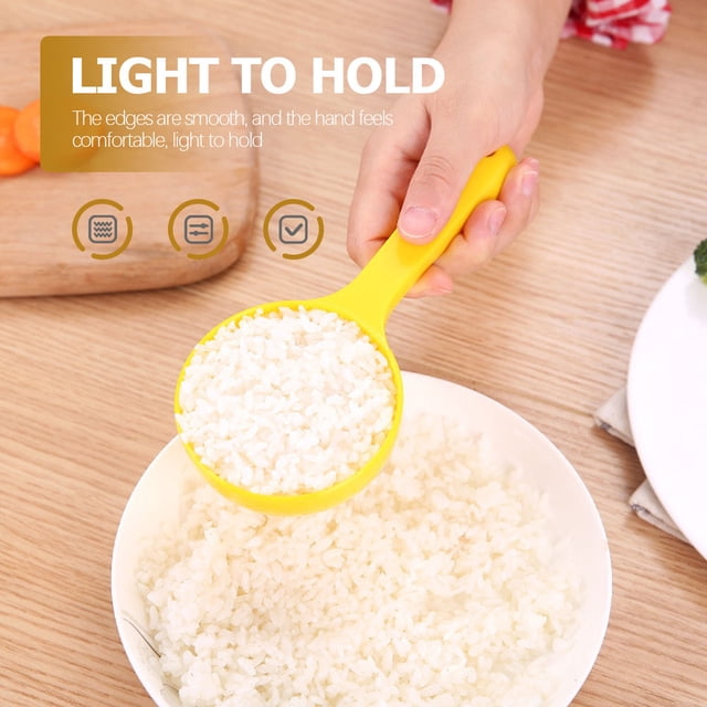 unbranded 3Ud Cucharas Reutilizables Para Servir Arroz Y Porridge Con Antideslizante