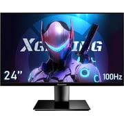 Ultra-thin 24inch 100Hz Gaming Monitor, FHD 1080P LCD Monitor Screen, memzuoix 1920 x 1080 Gaming PC Monitor IPS HDR Display with Low Blue Light Eye Care, HDMI FreeSync, VESA Compatible, Black