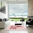 thumbnail image 7 of Ahgly Company Machine Washable Indoor Square Transitional Light Rose Pink Area Rugs, 6' Square, 7 of 7