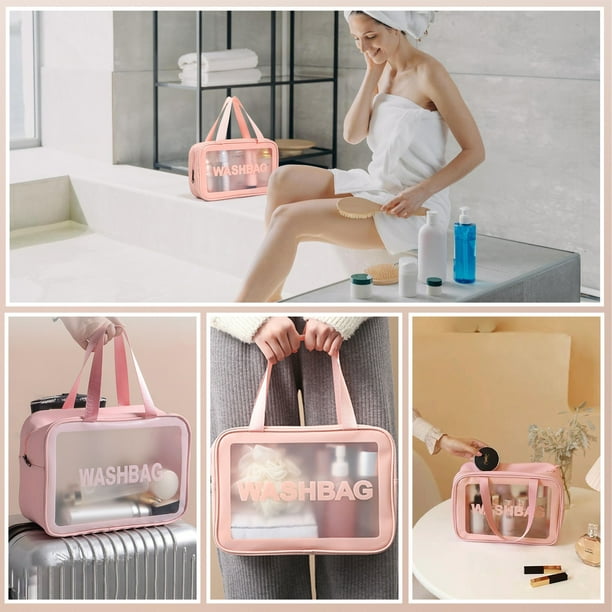 Matsuzay Bolsa práctica con gran apertura para acceder y organizar fácilmente la bolsa de de viaje portátil para cosméticos Juegos de accesorios de baño