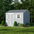 thumbnail image 3 of Little Cottage Co. 8x10 Value Workshop Shed with Operable Windows and Floor, Outdoor Wood Storage Do-It-Yourself Precut Kit, 3 of 14