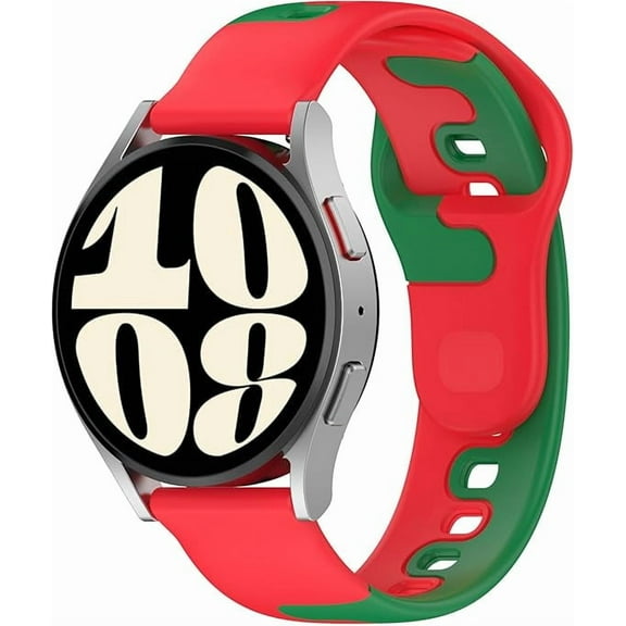 Silicone Sport Bands Compatible with Galaxy Watch 6 Band Classic 47/43/44/40mm,Adjustable Bracelet Quick 20mm Two-Coloured Strap Release Replacement for Watch 5/Watch 4 Classic 46/42mm/Watch 3 41mm