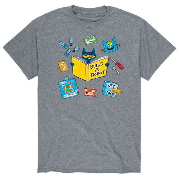Pete The Cat - Build A Robot - Men's Short Sleeve Graphic T-Shirt