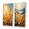 thumbnail image 3 of Designart "pasture Goldenrod Glow I" Meadow Framed Wall Art Set Of 2 - Yellow Landscapes Framed Canvas Set For Living Room Decor, 3 of 7