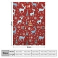thumbnail image 4 of ARISTURING  Christmas Throw Blanket | Holiday Christmas Reindeer Snowflakes Blanket | Soft, Plush, Warm Winter Cabin Throw,  (Red Reindeer), 4 of 6