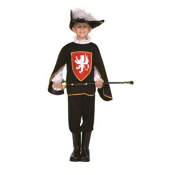 RG Costumes 90077-BK-M Musketeer Black Costume - Size Child-Medium