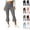 06# Gray, variant on Women Fold Over Capri Pants Mid Rise Foldover Yoga Leggings Knee Length Cropped Flared Bell Bottom Capris Navy XXL