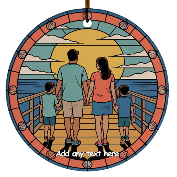 Parent and Sons Ornament – Customizable Ornament for Loved Ones, Family or Friends, Christmas 2025 Holiday Tree Decoration