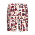 thumbnail image 4 of Rocae Rocket Pattern for Men's Soft Sleep Pajama Shorts, Waistband and Pockets, 4 of 9