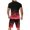 Red, variant on jsaierl Men's 3D Digital Print Tracksuit Set Short Sleeve Tops and Shorts Two-Piece Jogger Sport Shirts Short Pants Set