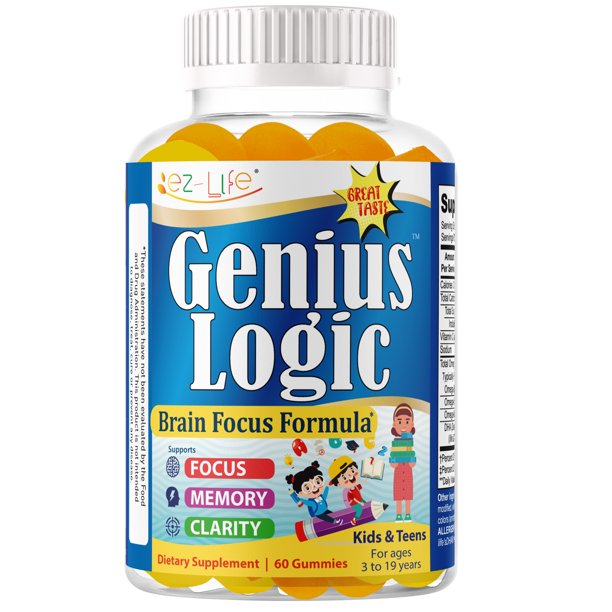 Genius Logic Brain Focus Vitamin and Mineral Supplement Brain