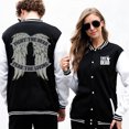 thumbnail image 3 of Chaquetas para hombre con estampado de alas de The Walking Dead, chaquetas de bombardero holgadas de moda de hip hop, uniformes de béisbol de otoño con personalidad para hombre, 3 of 4