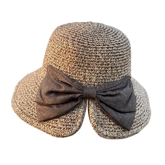 Straw Sun Hats for Women Large Eaves Sunscreen Beach Hat Large Edges Foldable Straw Hat