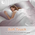 thumbnail image 4 of 3 Piece Dark Purple Ombre Duvet Cover Set California King,Microfiber Comforter/Quilt Cover with Corner Ties and 2 Pillowcases,Modern Gradient Abstract Art All Season Soft Bedding with Zipper Closure, 4 of 8