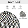 thumbnail image 5 of Naloa Black And White Houndstooth Beanie for Men Women Knitted Unisex Winter Hat Beanies Cap Knit Cuffed Beanies Hats, 5 of 7