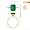 thumbnail image 5 of ANGARA Lab Grown 2.85 Ct Emerald-Cut Emerald Hidden Halo Engagement Ring for Women in 14K Yellow Gold (Size-10x8mm) | May Birthstone, Anniversary, Jewelry Gift for Women | Lab-Grown Emerald Ring, 5 of 8