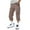 Brown, variant on Dagugfen Capri Pants for Men Cargo Drawstring Elastic Waist Color Block Lightweight Fashion Running Trackpants